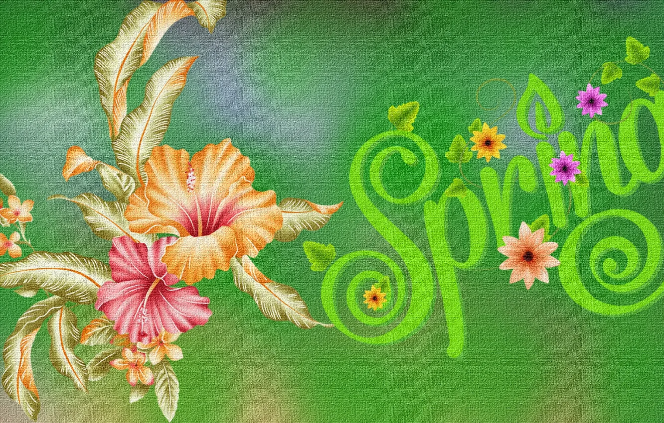 Photo wallpaper Graphics, Flowers, Spring