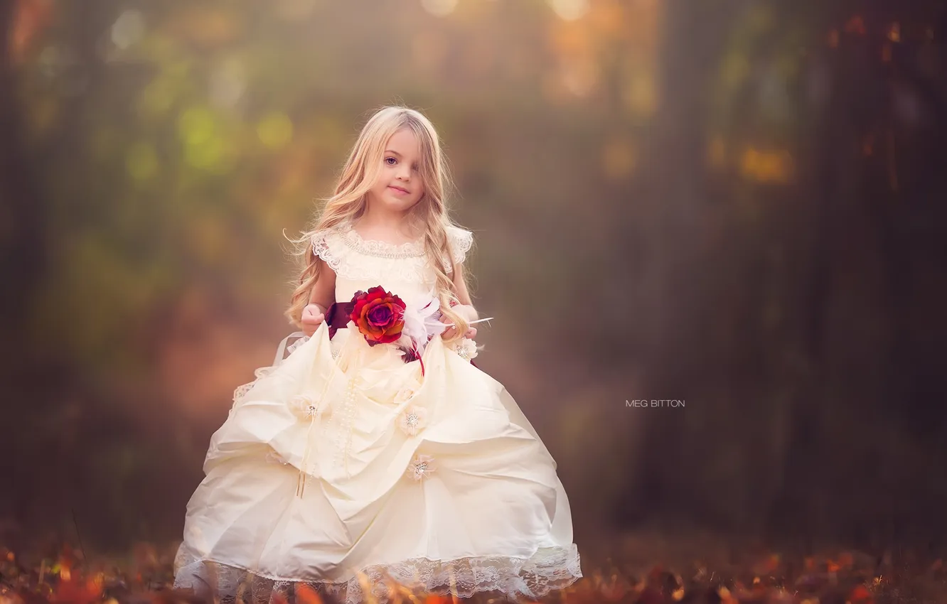 Photo wallpaper flowers, nature, girl