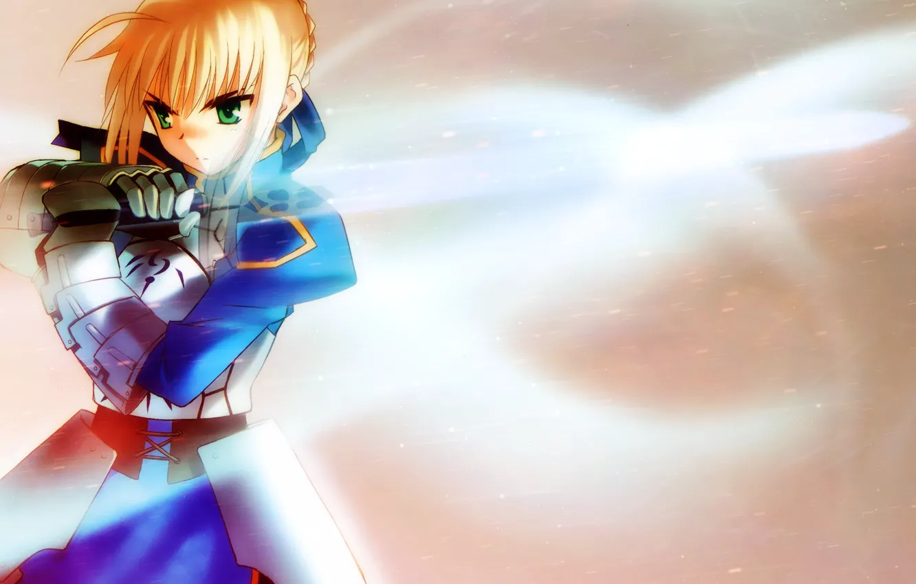 Photo wallpaper girl, background, sword, the saber, Fate stay night, Excalibur, Fate / Stay Night