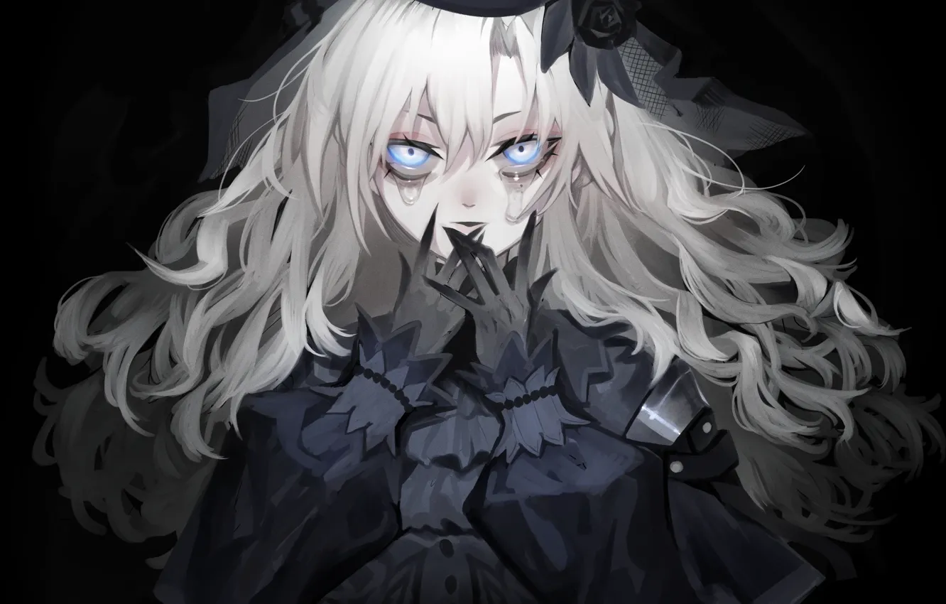 Photo wallpaper fear, black dress, in the dark, Berserker, Gothic lolita, a frightened child, Fate / Grand …