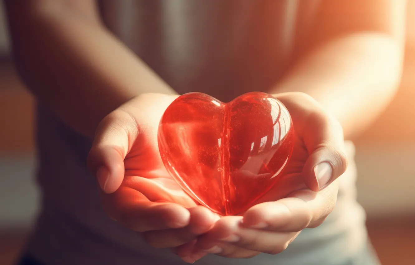 Photo wallpaper love, holiday, heart, hearts, Valentine's day, AI art, neural network