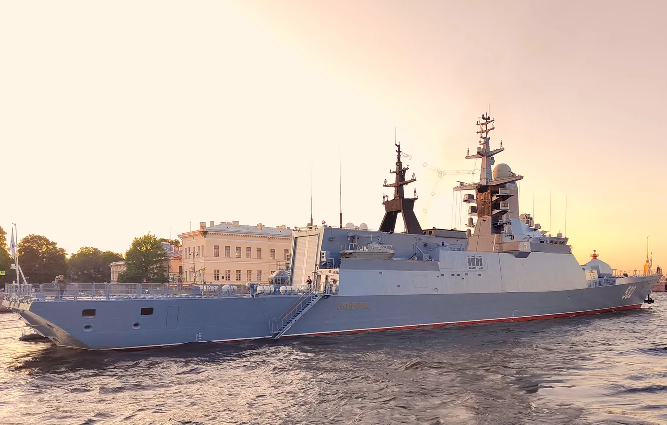 Photo wallpaper Corvette, brisk, patrol ship