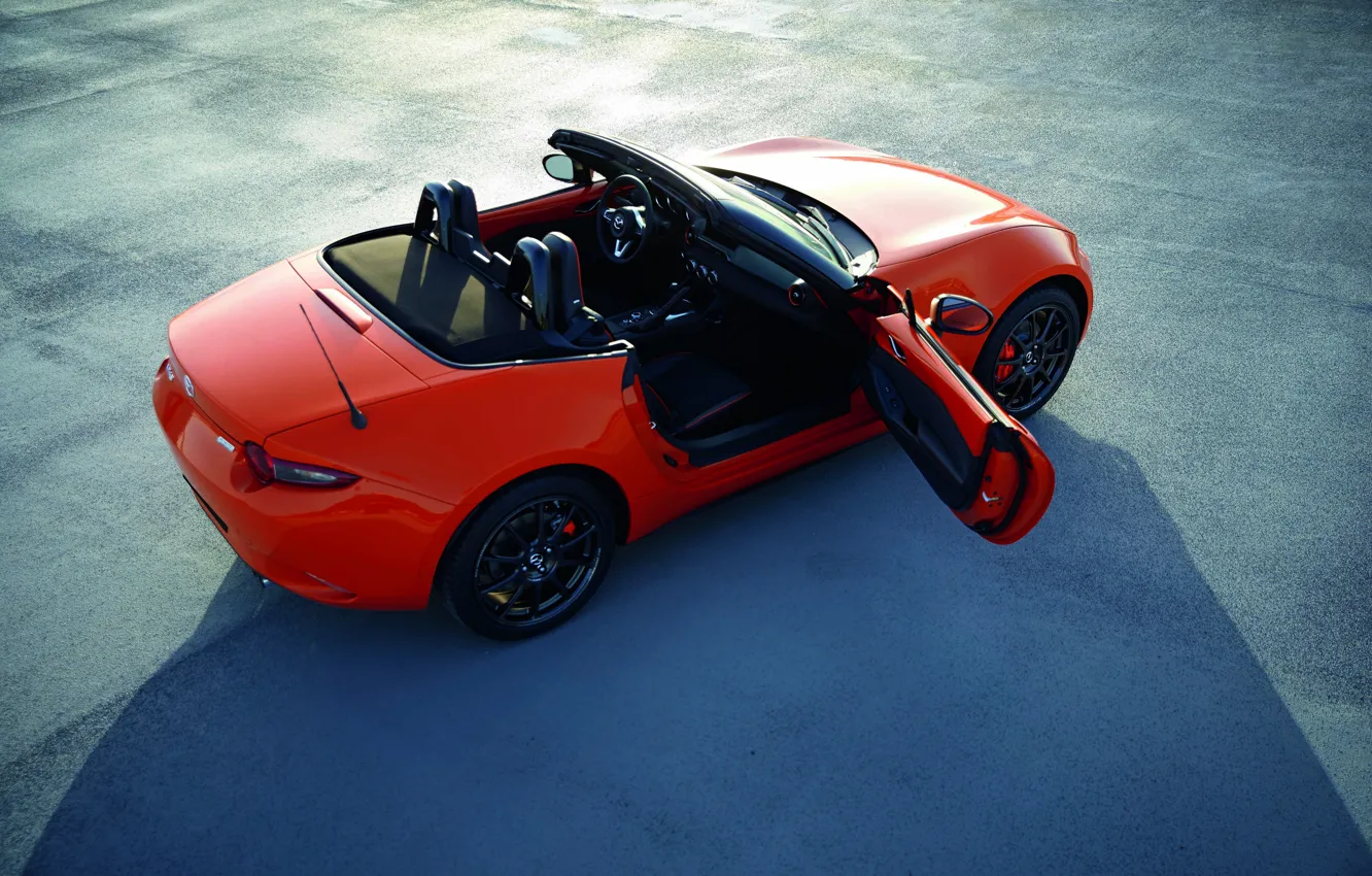 Photo wallpaper orange, the door, Mazda, Roadster, MX-5, 30th Anniversary Edition, 2019