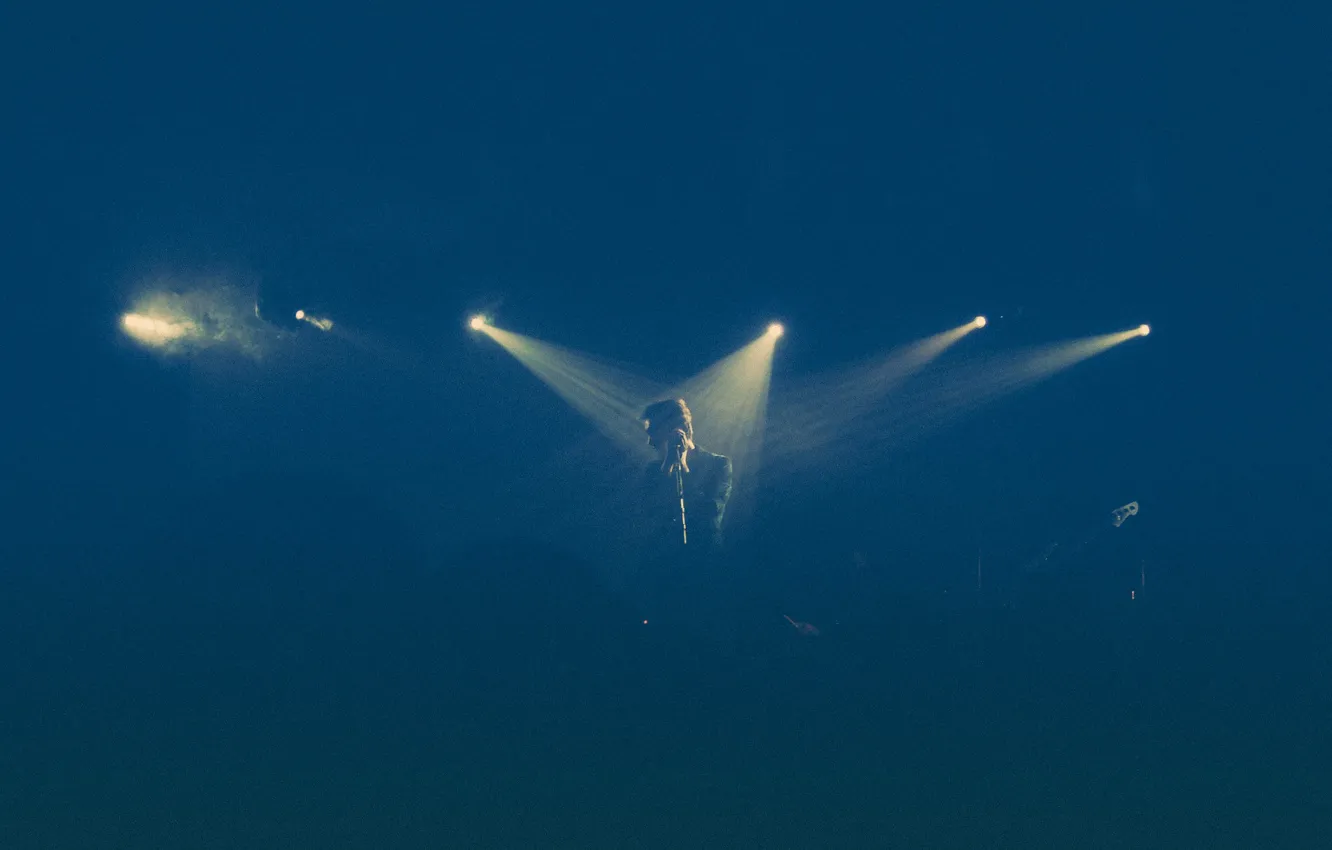 Photo wallpaper lights, singer, stage