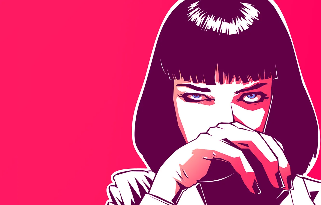 Photo wallpaper art, Uma Thurman, Pulp Fiction, movies