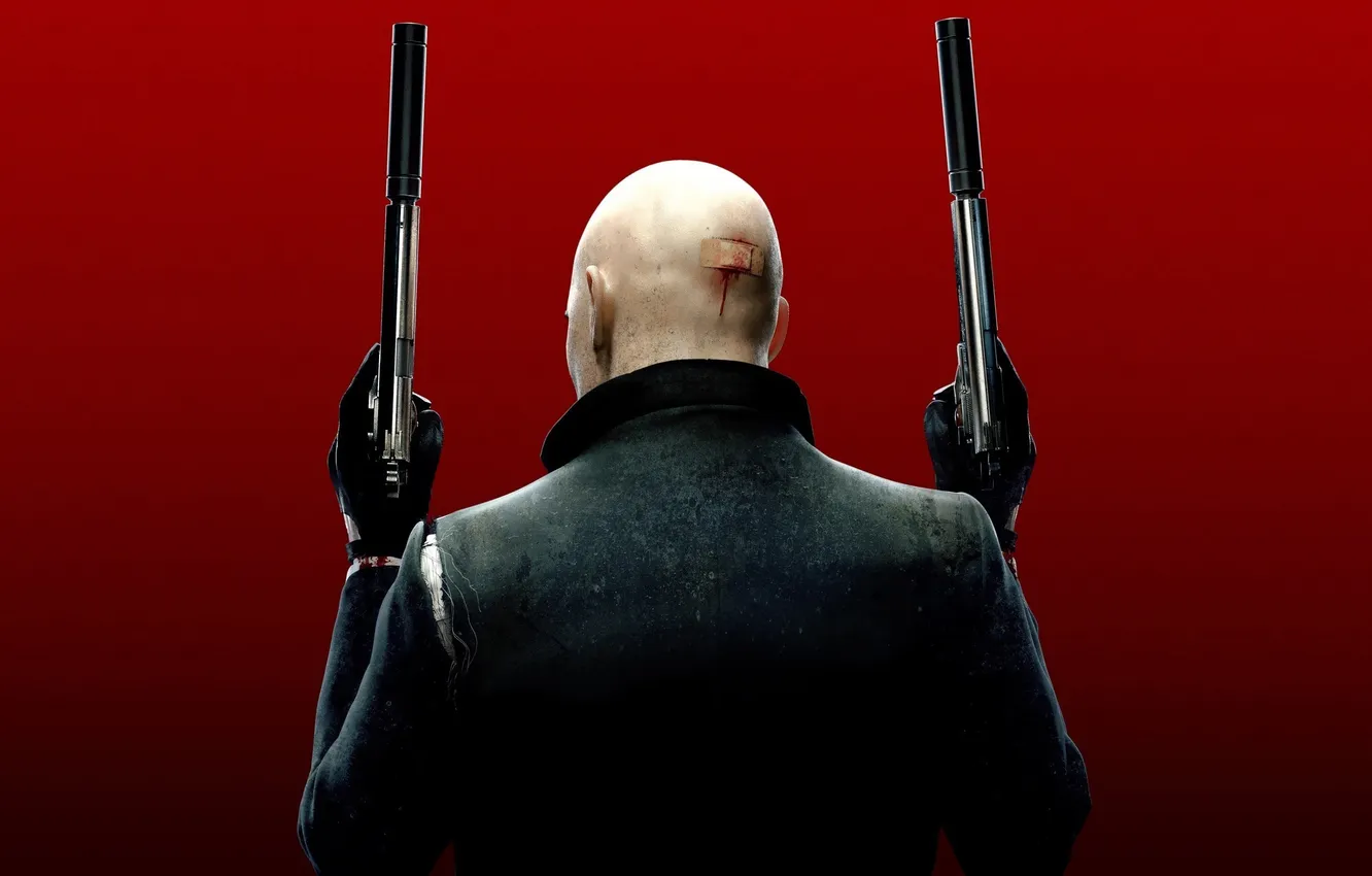 Photo wallpaper Guns, Hitman: Absolution, the back of the head