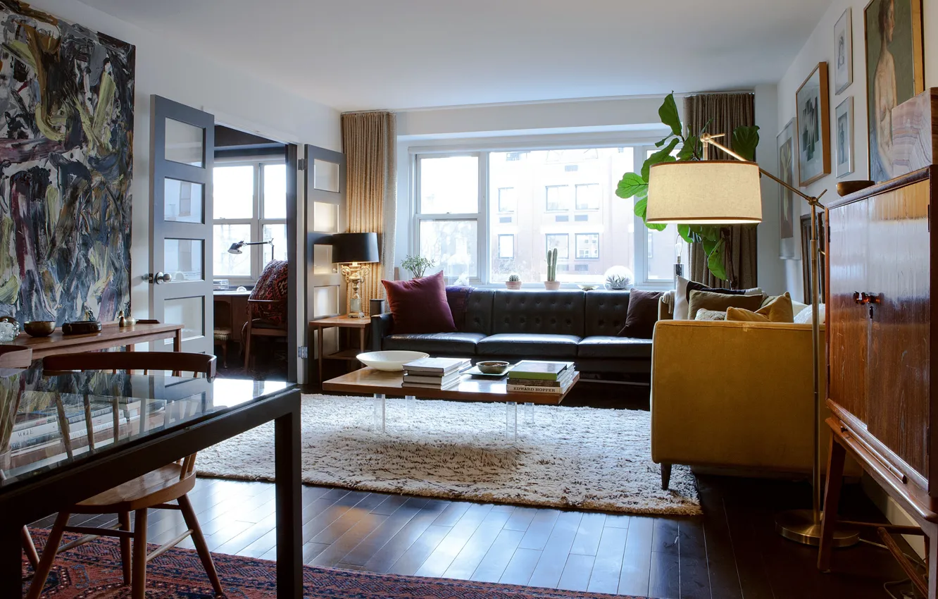 Photo wallpaper furniture, interior, Homes in Brooklyn, apartment view Suite /