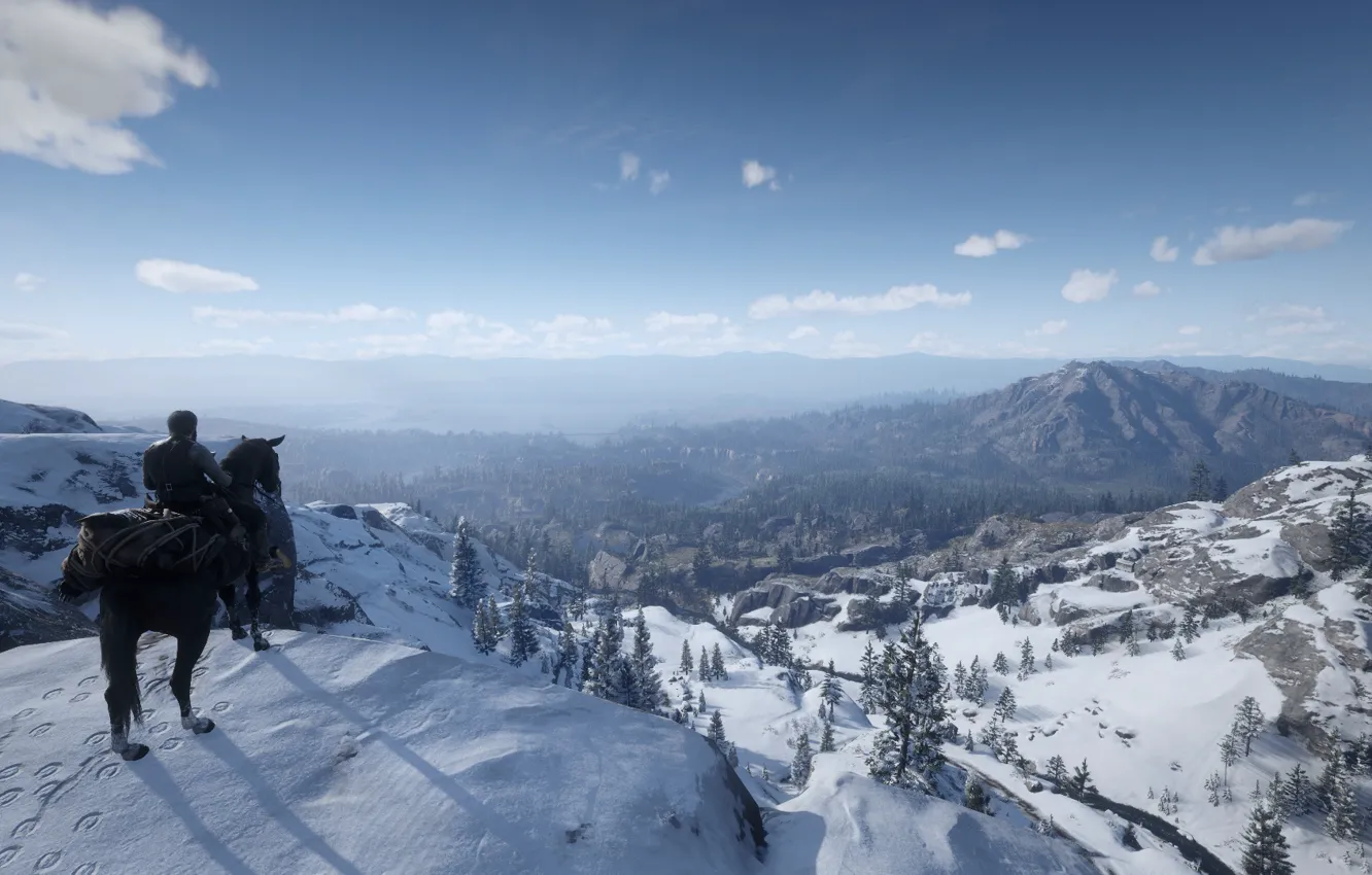 Photo wallpaper mountains, Red Dead Redemption 2, Pages