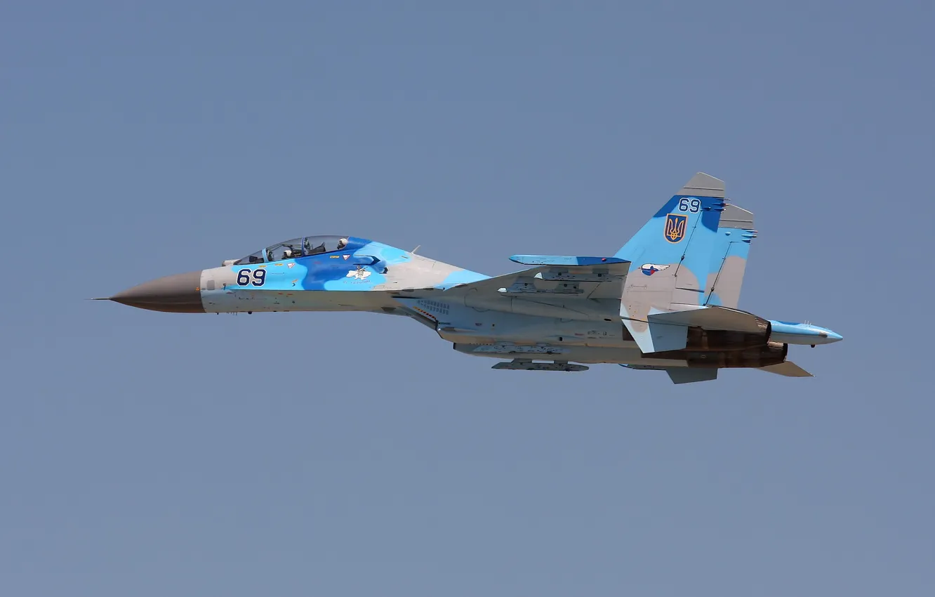 Photo wallpaper fighter, multipurpose, Flanker, Su-27UB