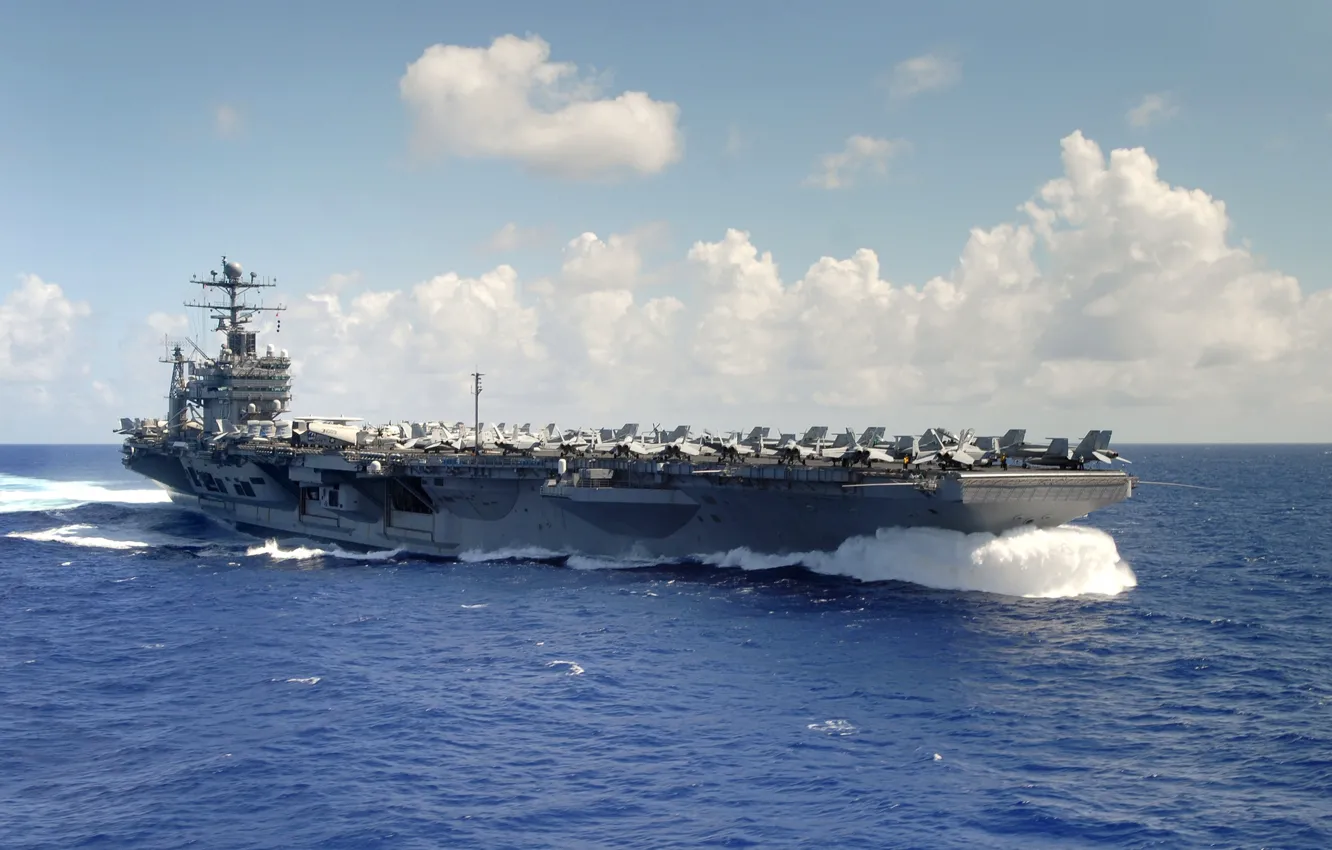 Photo wallpaper the carrier, atomic, USS Abraham Lincoln