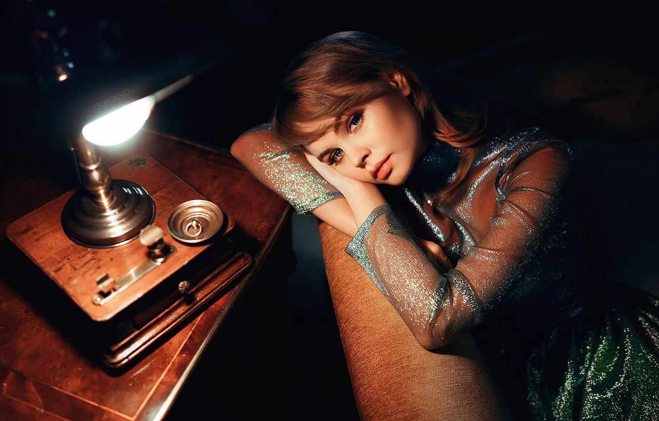 Photo wallpaper lamp, Nastya, Anastasia Shcheglova, Workshop in Moscow