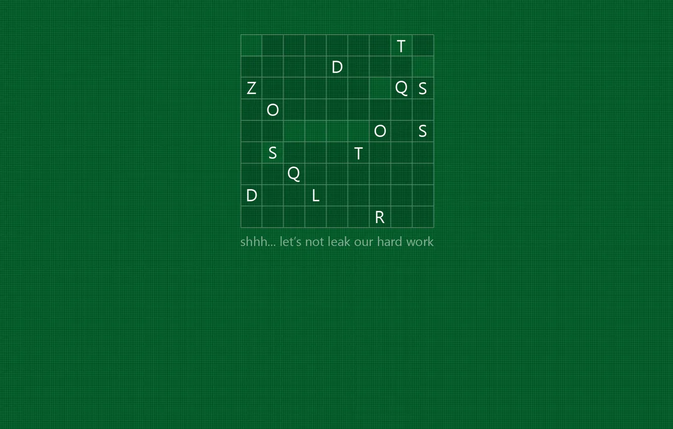 Photo wallpaper letters, green background, windows 8, crossword