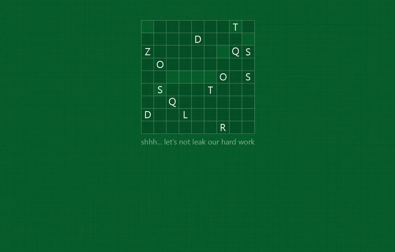 Photo wallpaper letters, green background, windows 8, crosswords