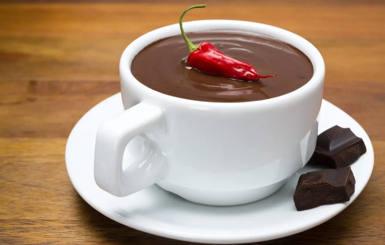 Photo wallpaper chocolate, Cup, pepper