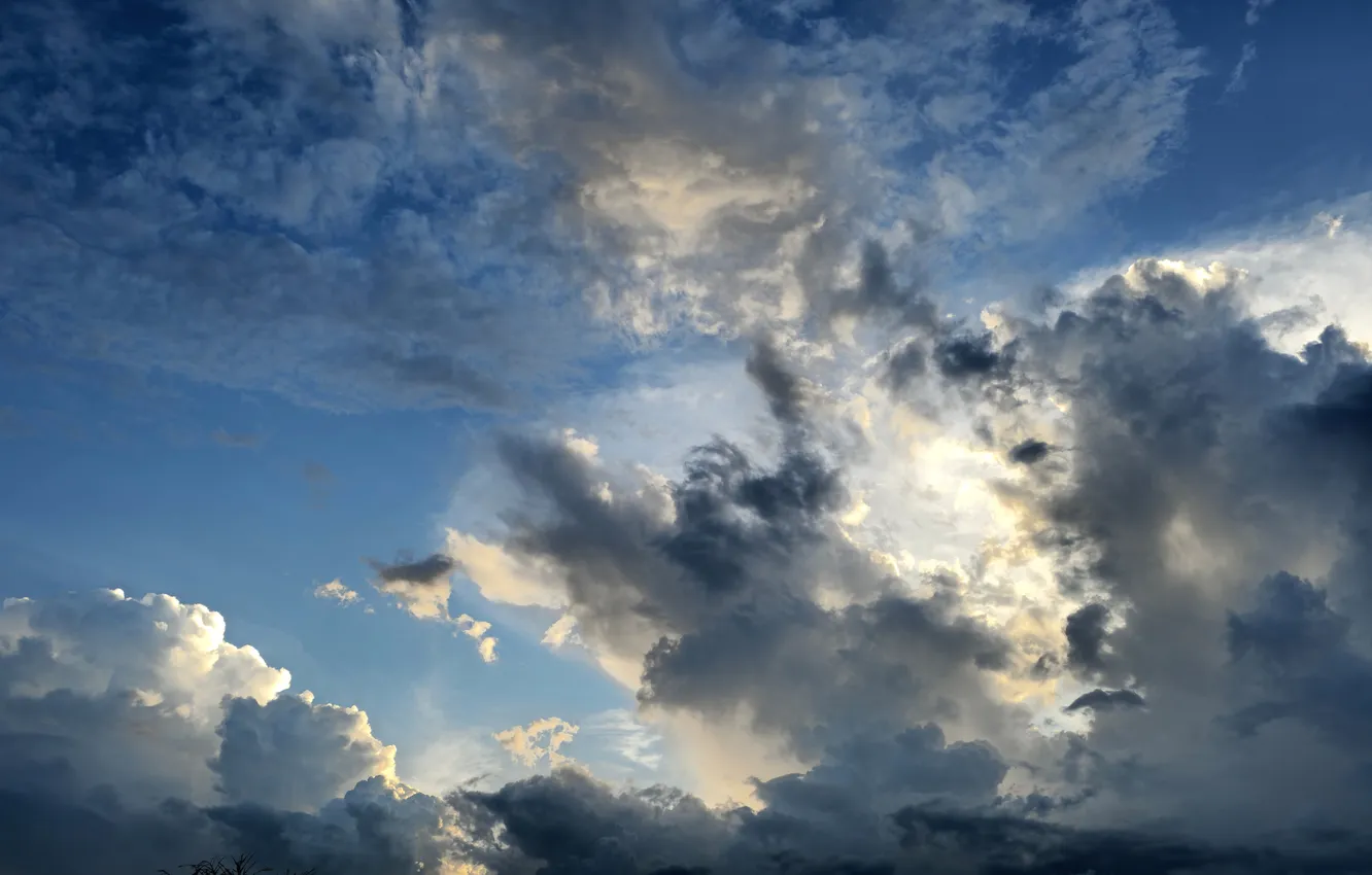 Photo wallpaper sky, sunset, blue, cloud, SUHART