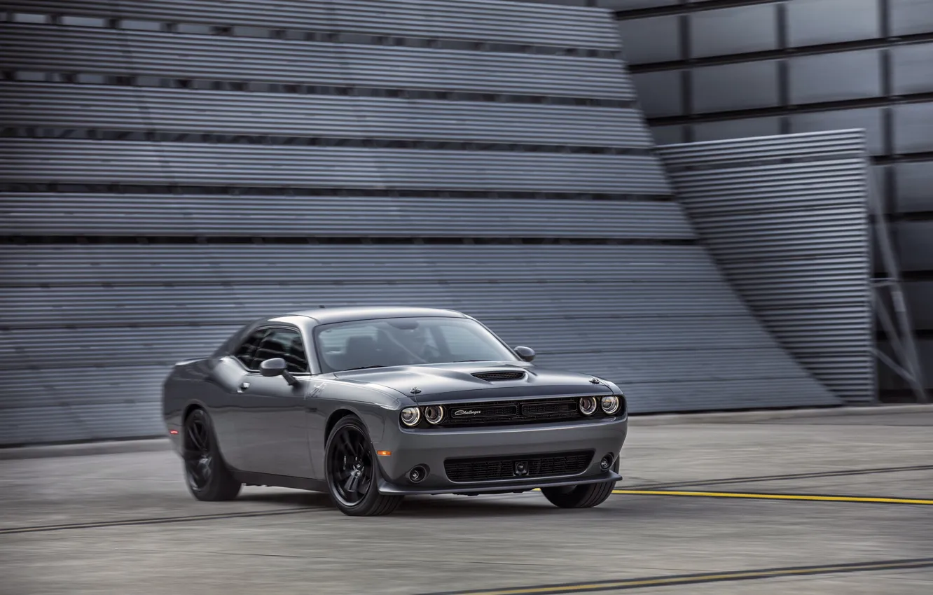 Photo wallpaper car, Dodge, Challenger, grey, muscle car, T/A 392