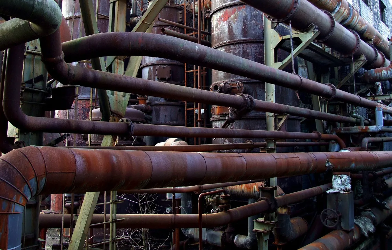 Photo wallpaper pipeline, withdrawal, boiler, valves, boiler, heat exchangers, heating system