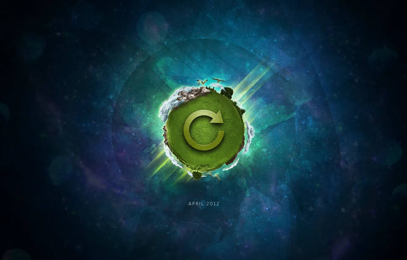 Photo wallpaper world, space, fantasy, people, year, planet, time, month