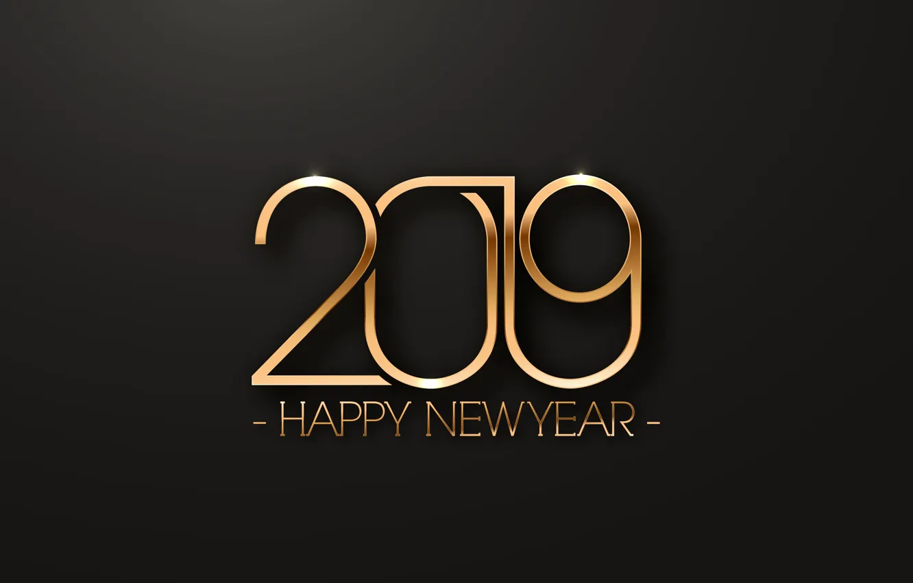 Photo wallpaper gold, new year, figures, golden, black background, black, background, New Year