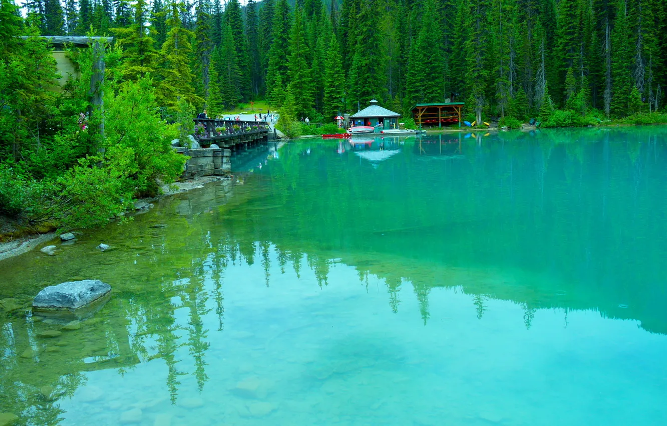 Photo wallpaper nature, lake, photo, Canada, Emrald Lake