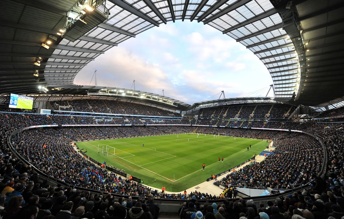 Photo wallpaper football, stadium, Manchester City, Manchester City, Etihad Stadium, Etihad