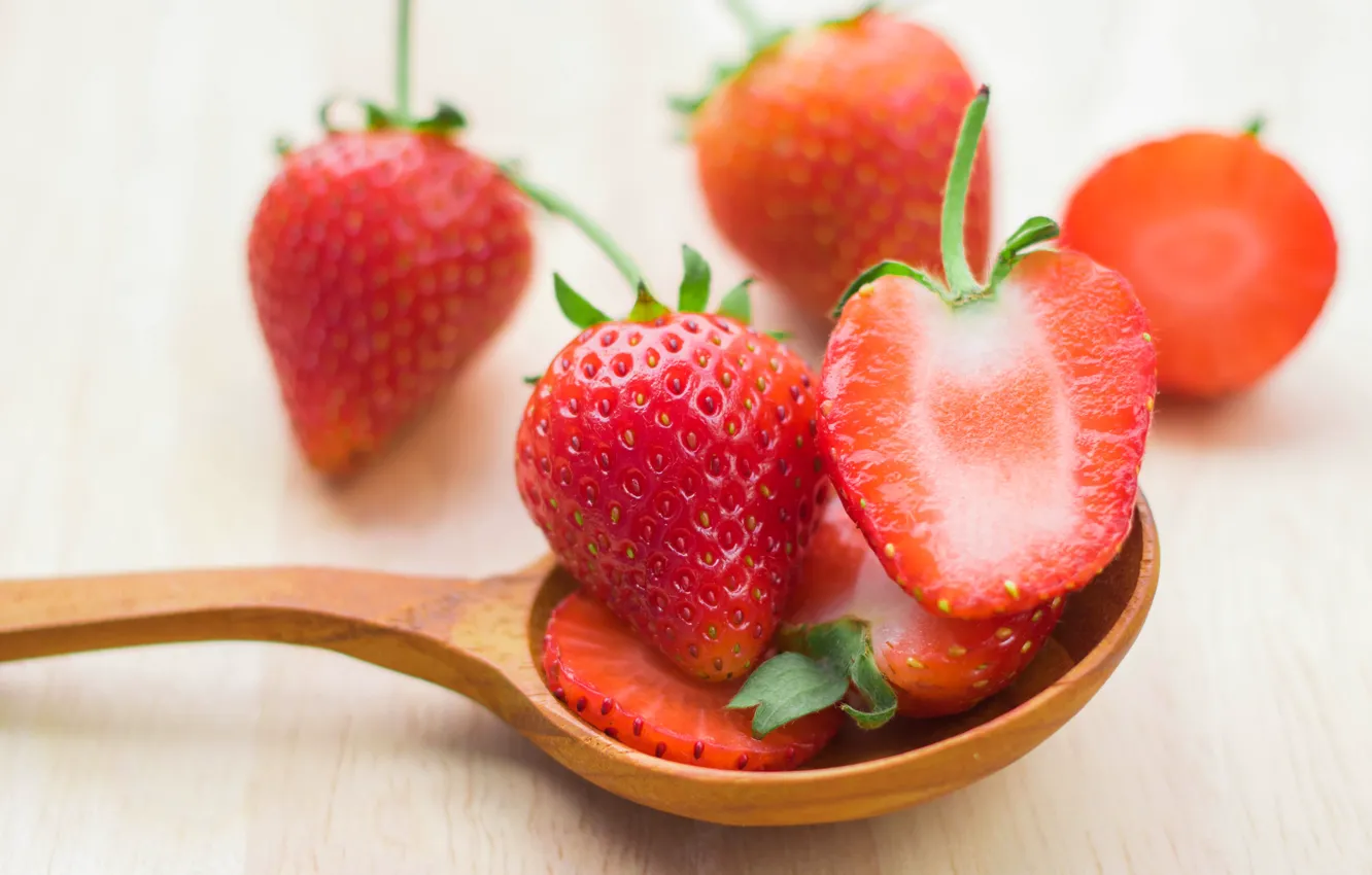 Photo wallpaper strawberry, berry, ripe, delicious, juicy