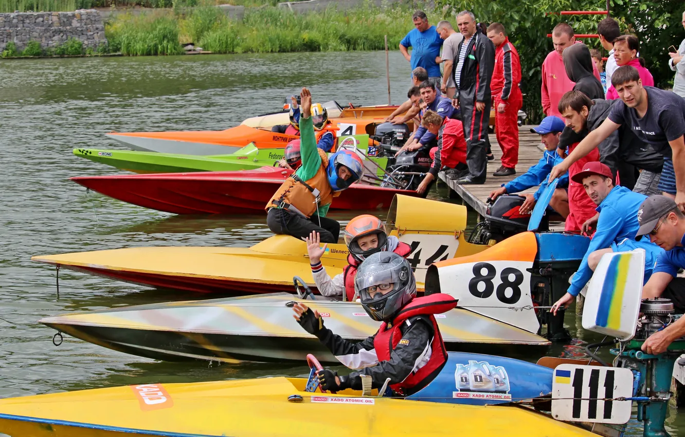 Photo wallpaper race, boat, speed