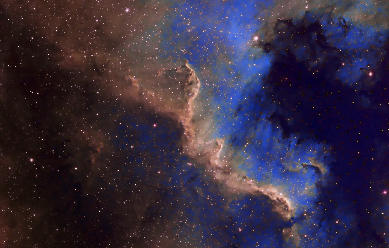 Photo wallpaper nebula, beauty, North America, in the constellation, emission, Swan, NGC 7000