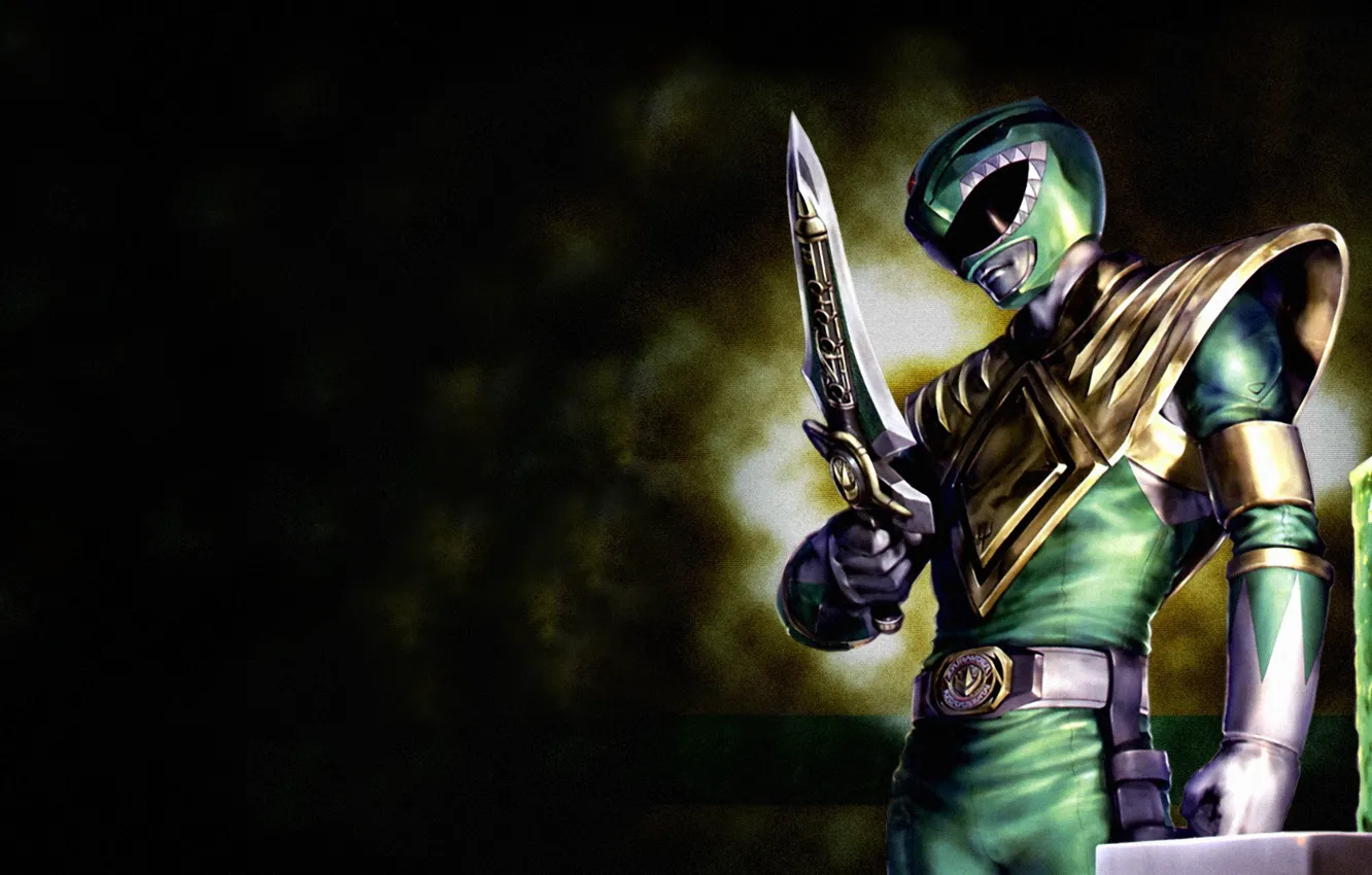 Photo wallpaper green, power ranger, green ranger, power rangers, dragon dagger