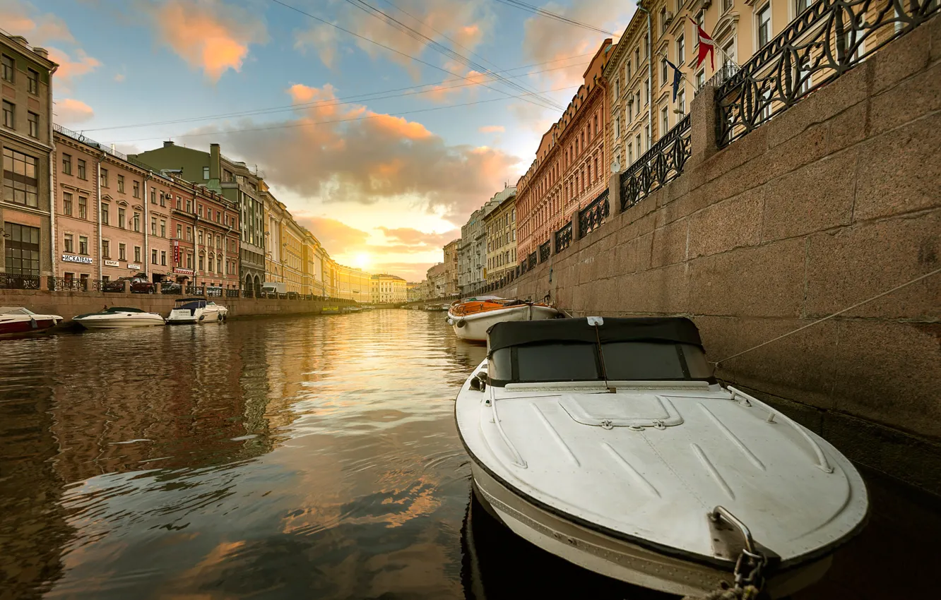 Photo wallpaper river, Sink, Saint Petersburg