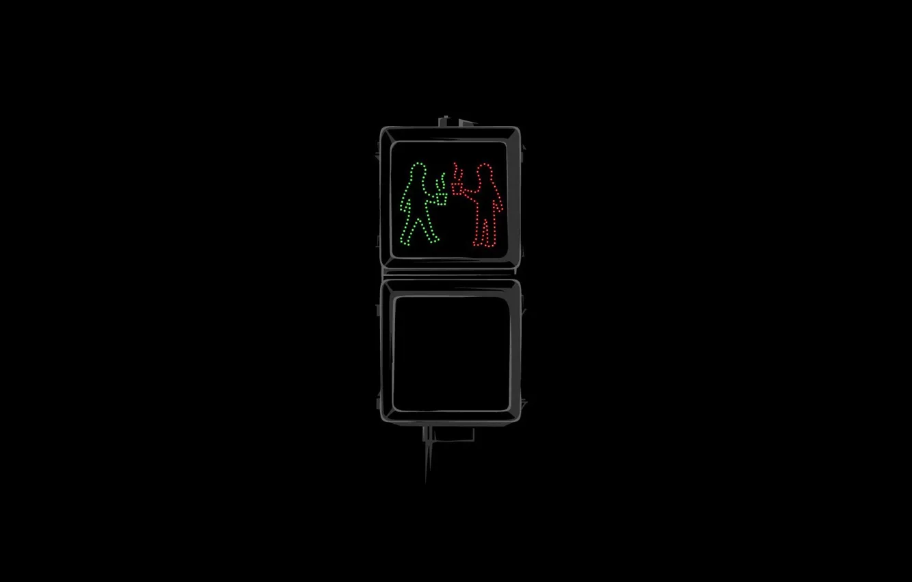 Photo wallpaper tea, black, minimalism, humor, art, traffic light, black, art