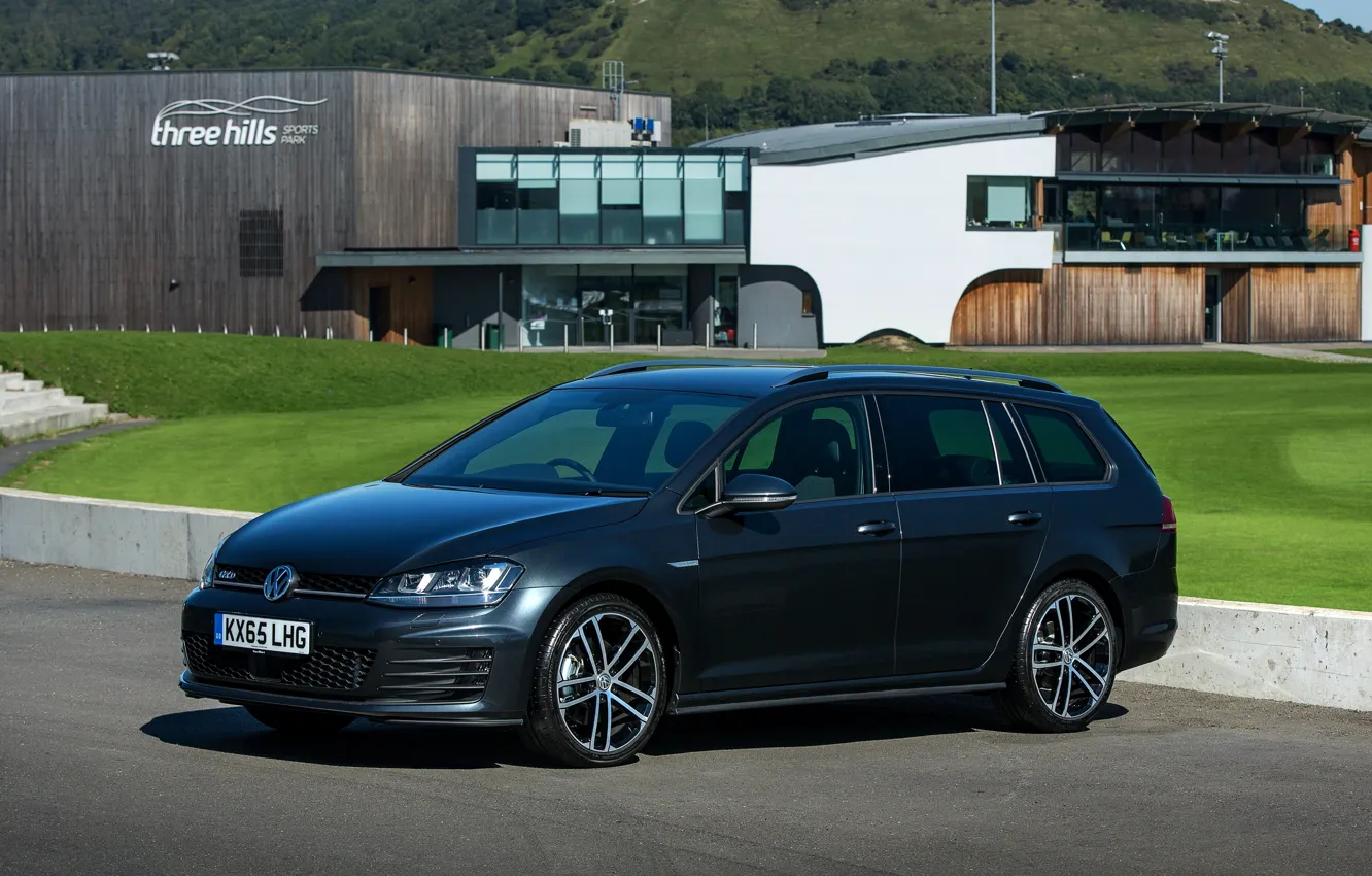 Photo wallpaper lawn, Volkswagen, universal, 2016, Golf GTD Estate