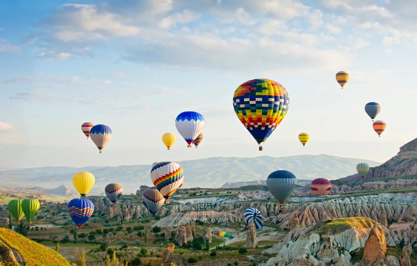 Photo wallpaper Turkey, Cappadocia, balloon