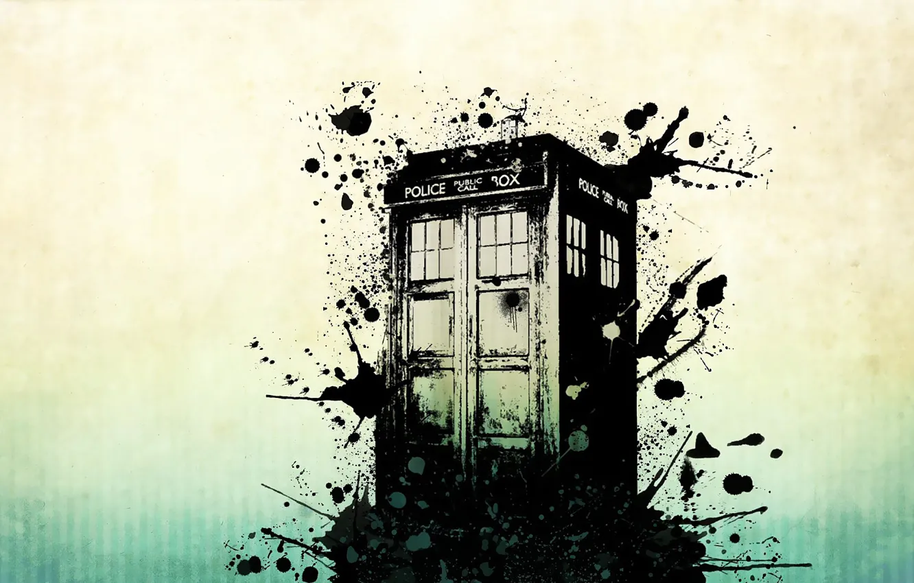 Photo wallpaper squirt, background, abstract, blots, Doctor Who, Doctor Who, The TARDIS, TARDIS