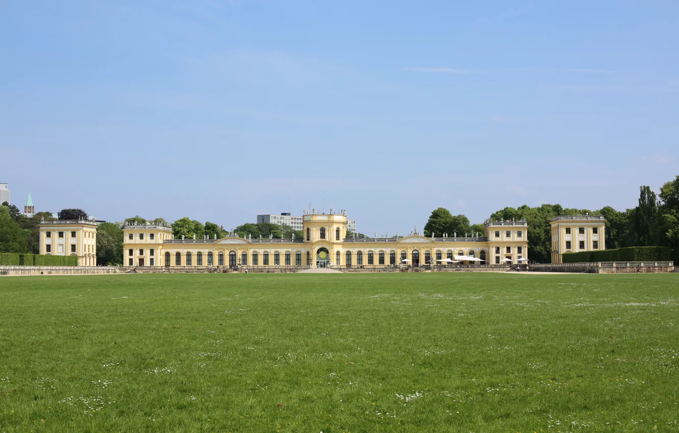 Photo wallpaper greenhouse, planetarium, Kassel, Park Carlota
