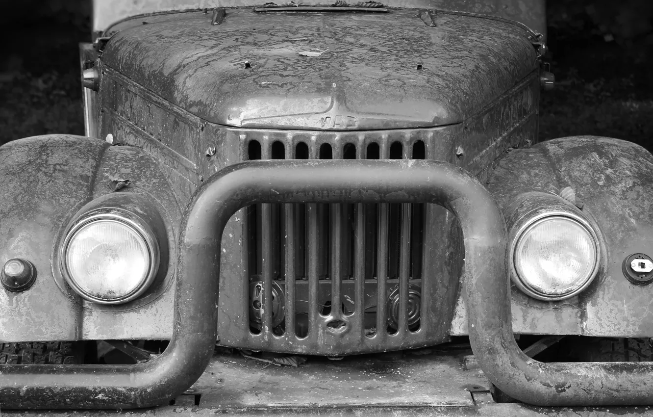 Photo wallpaper machine, old car, UAZ