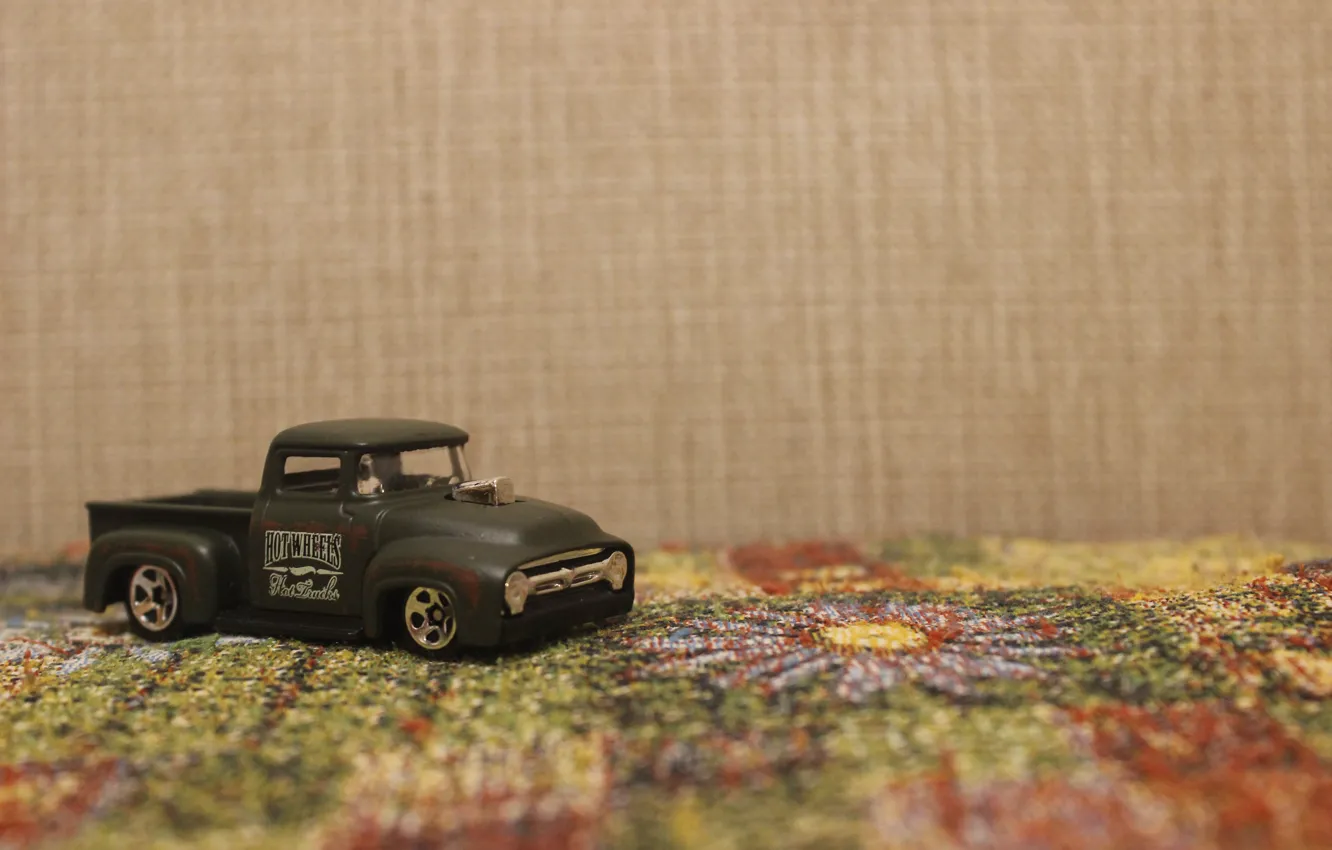 Photo wallpaper machine, green, background, ford custom 56