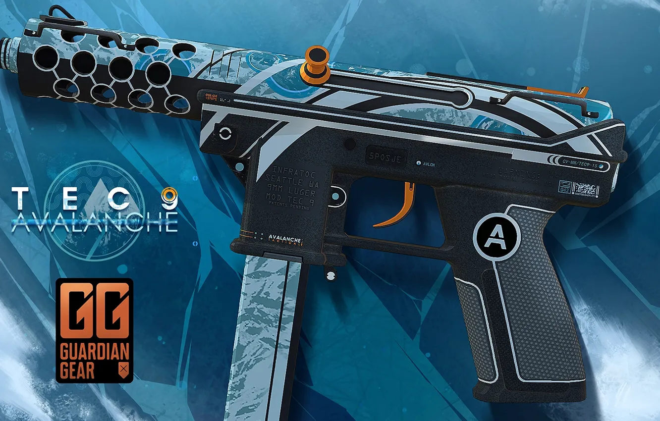 Photo wallpaper paint, Avalanche, cs go, Workshop, TEC-9, custom paint job, tec9