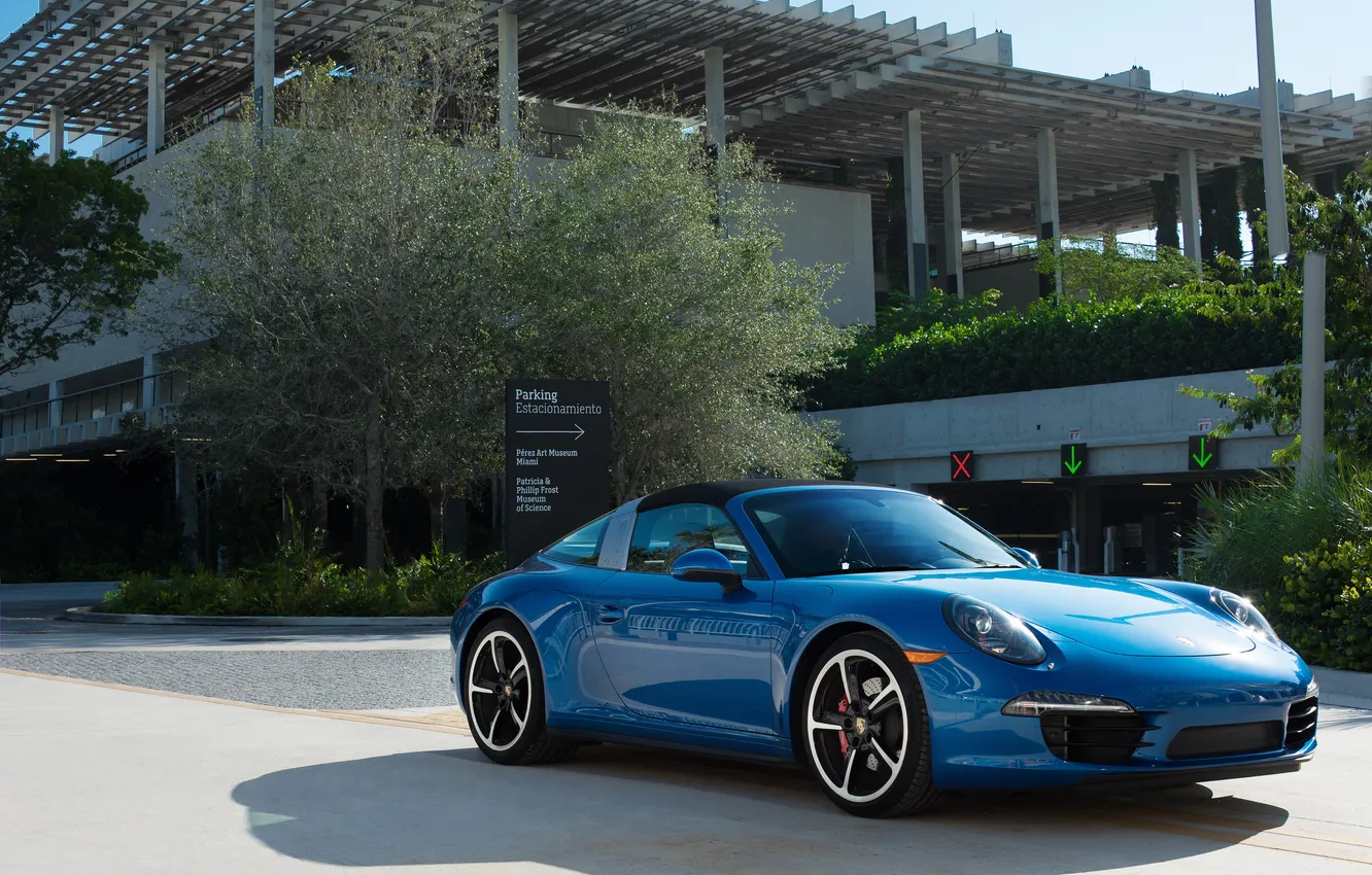 Photo wallpaper blue, 911, Porsche, Porsche, Targa, Targa 4S