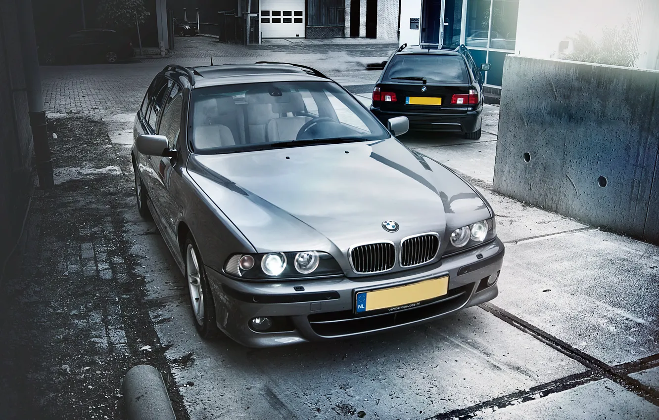 Photo wallpaper BMW, BMW, Lights, E39, Front