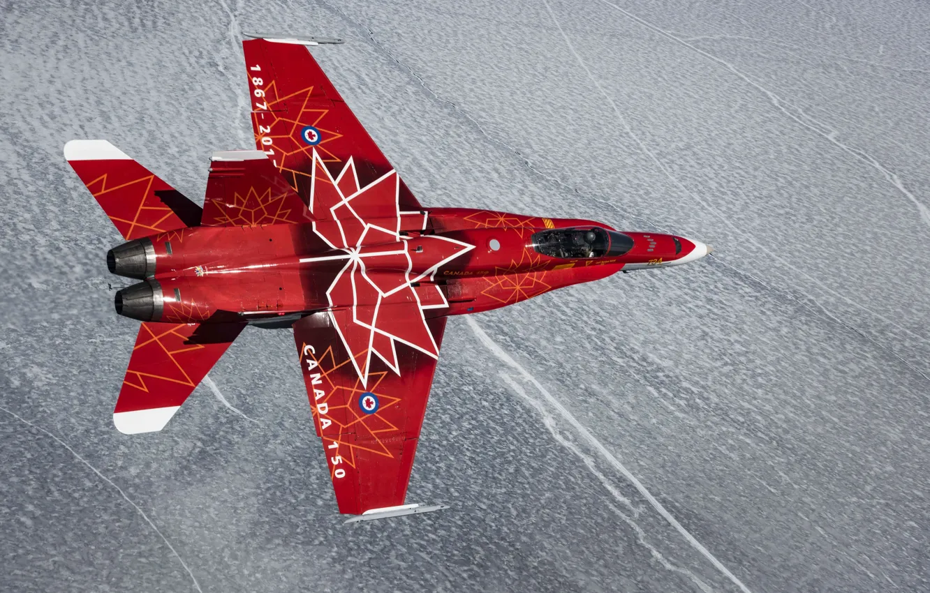 Photo wallpaper fighter, Hornet, Hornet, CF-18