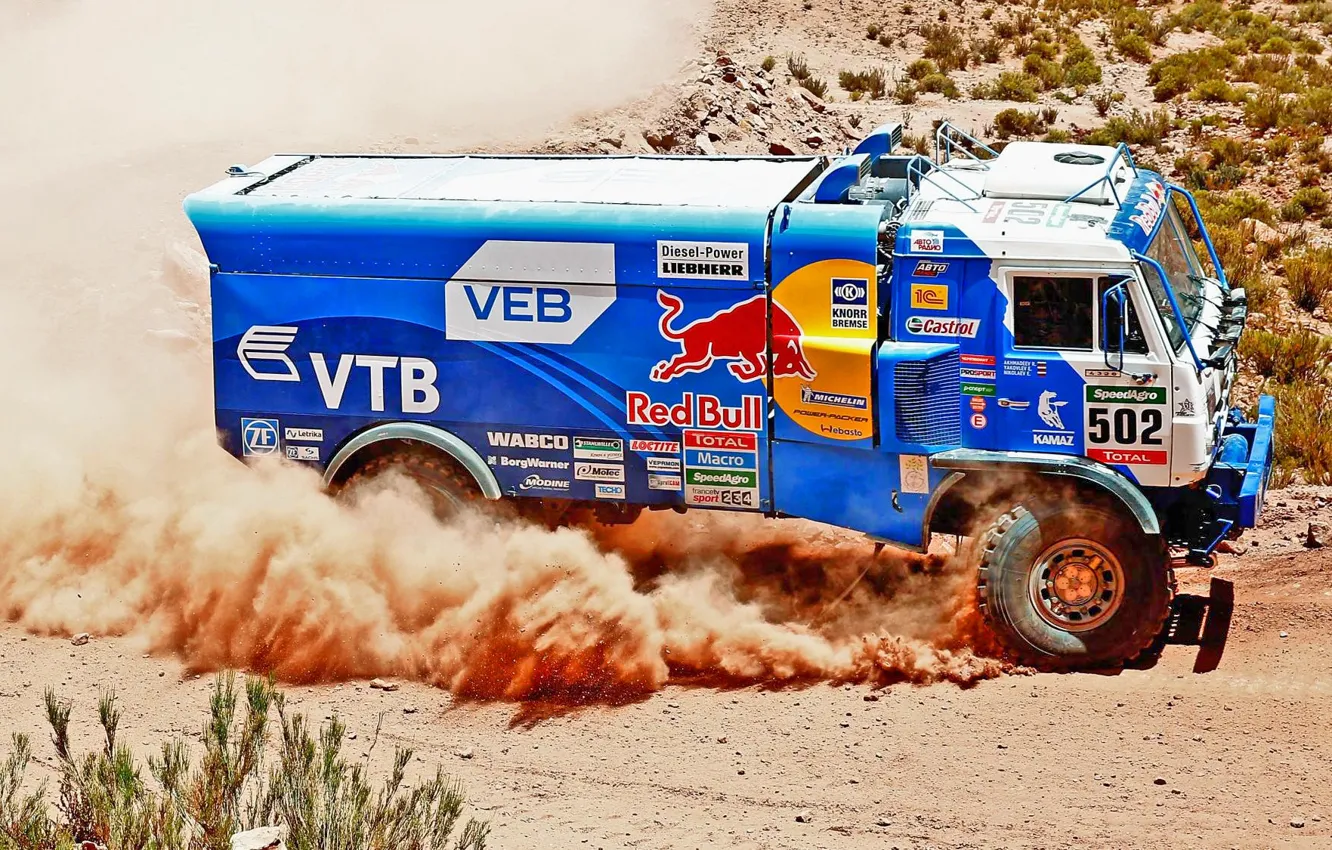 Photo wallpaper Sport, Truck, Race, Master, Kamaz, Dakar, Dakar, Rally