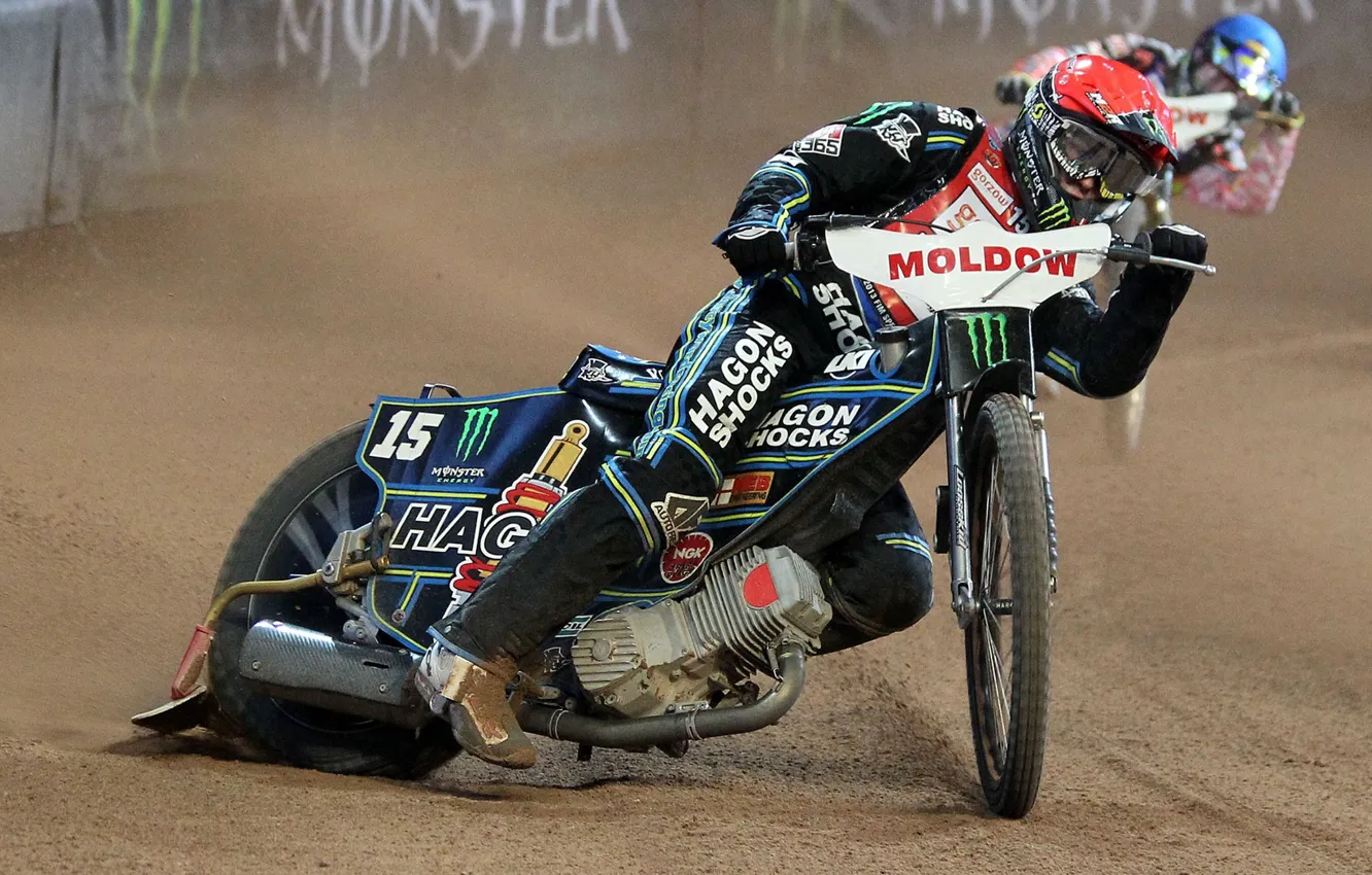 Photo wallpaper drift, bike, Monster Energy