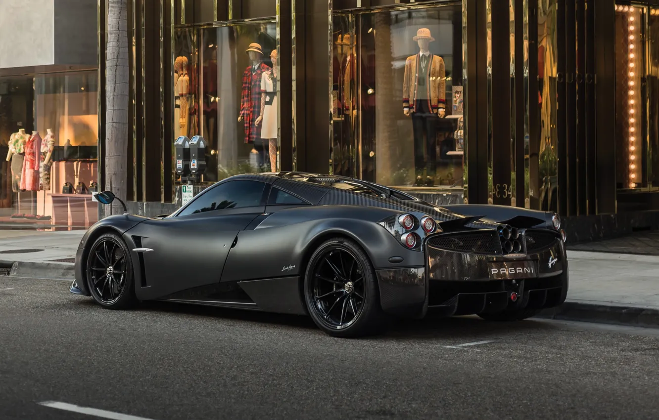 Photo wallpaper Pagani, black, To huayr, Huayr To Pagani