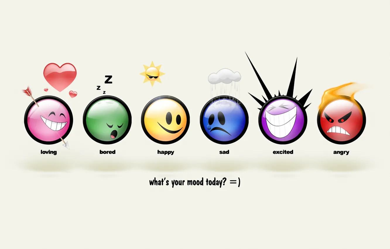 Photo wallpaper balls, mood, smile