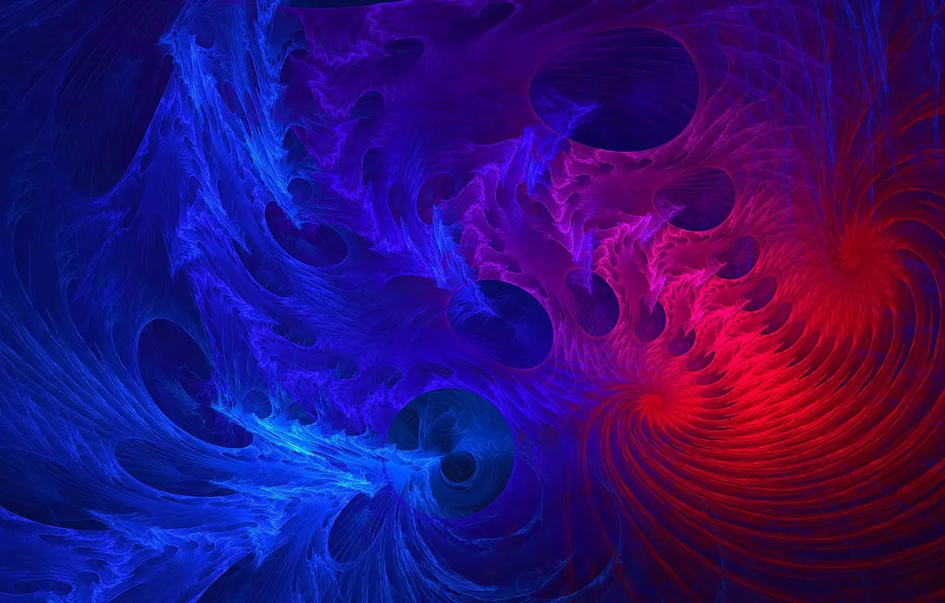 Photo wallpaper blue, red, abstraction, pattern