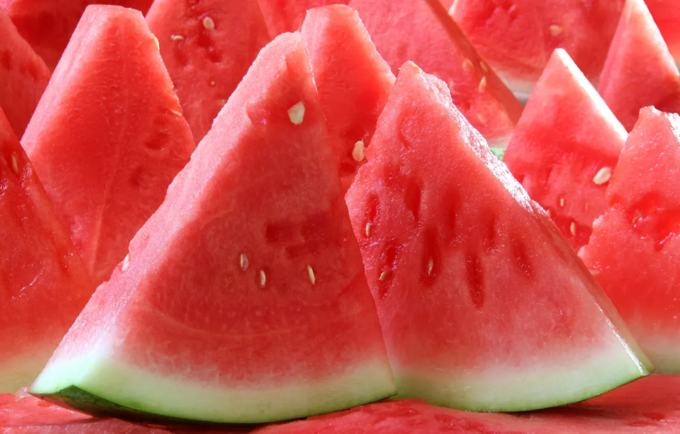Photo wallpaper food, watermelon, slices, watermelon