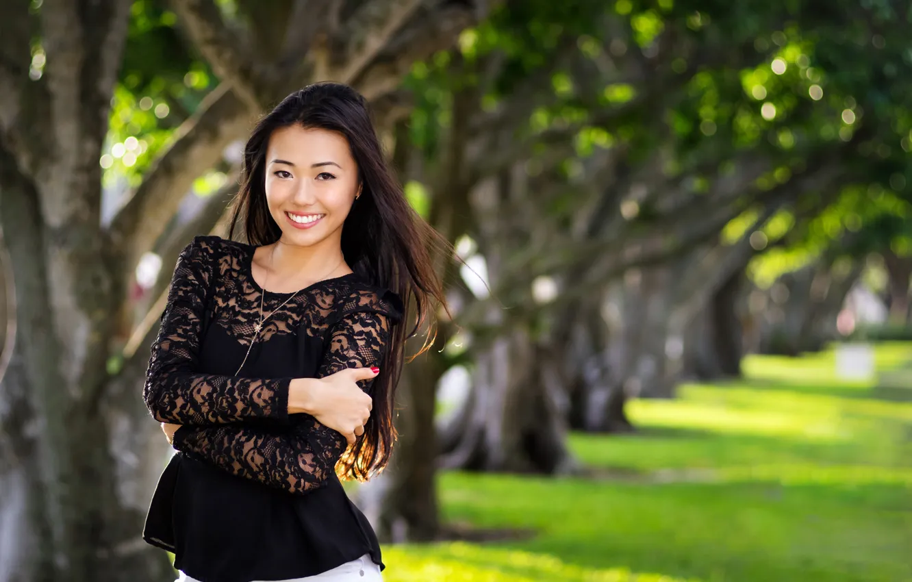 Photo wallpaper summer, girl, smile, background