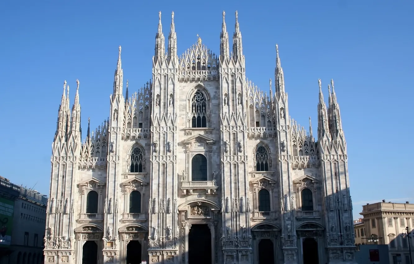 Photo wallpaper Cathedral, Milan, peak, Milan Cathedral