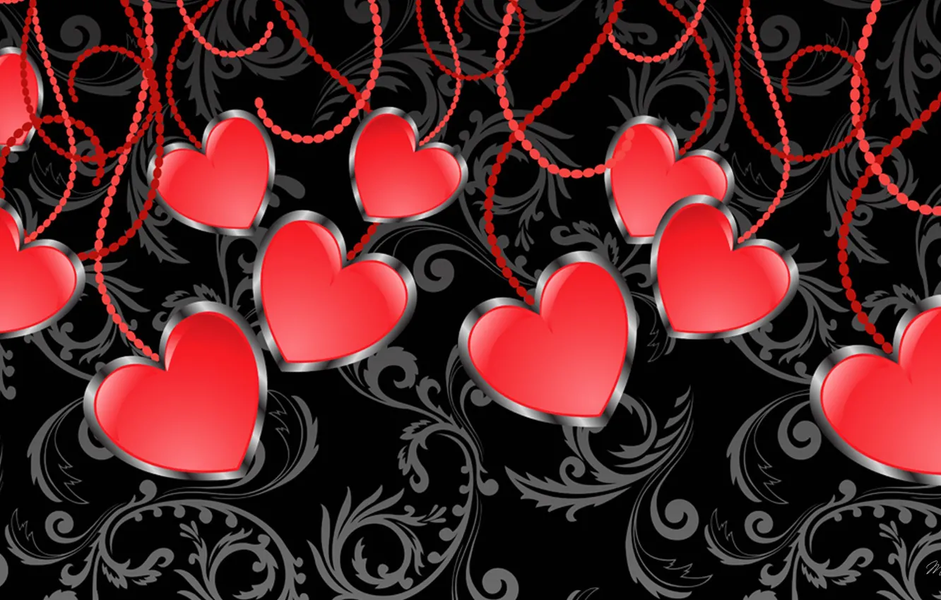 Photo wallpaper collage, heart, vector, lovers, Valentin